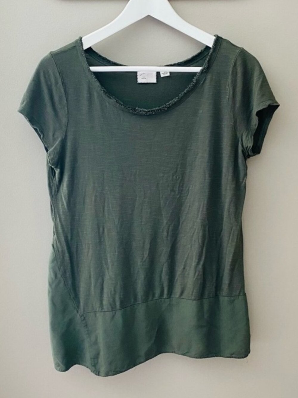 Short Sleeve Top Green Sz Medium